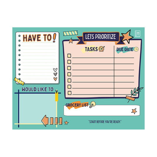 Daily Tasks & Priorities Notepad